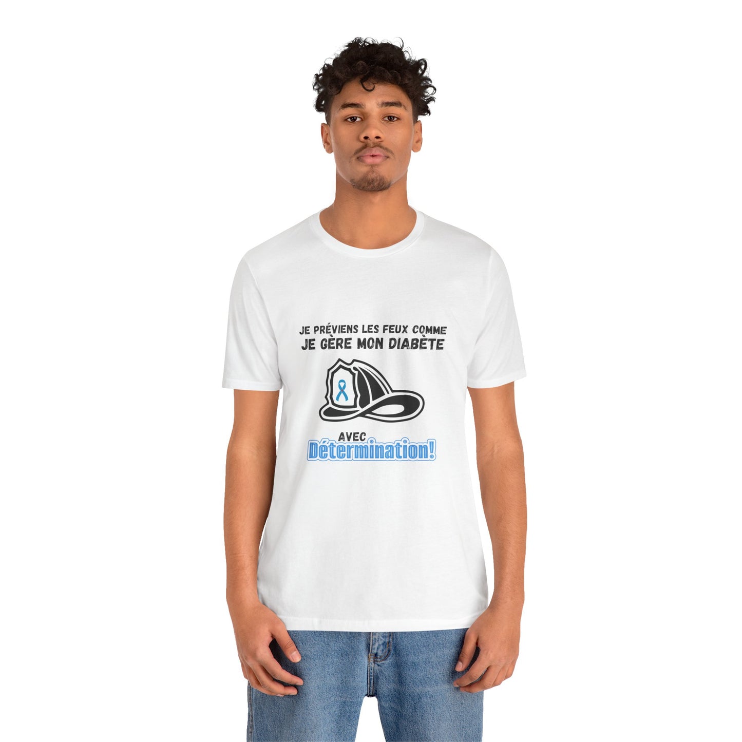The Diabuddies Store Diabetes & Fire Prevention (French) - Unisex Tee Diabetes & Fire Prevention (French) - Unisex Tee: For the unsung heroes who dedicate their lives to keeping communities safe, while diligently managing their own health. Our Tee is desi