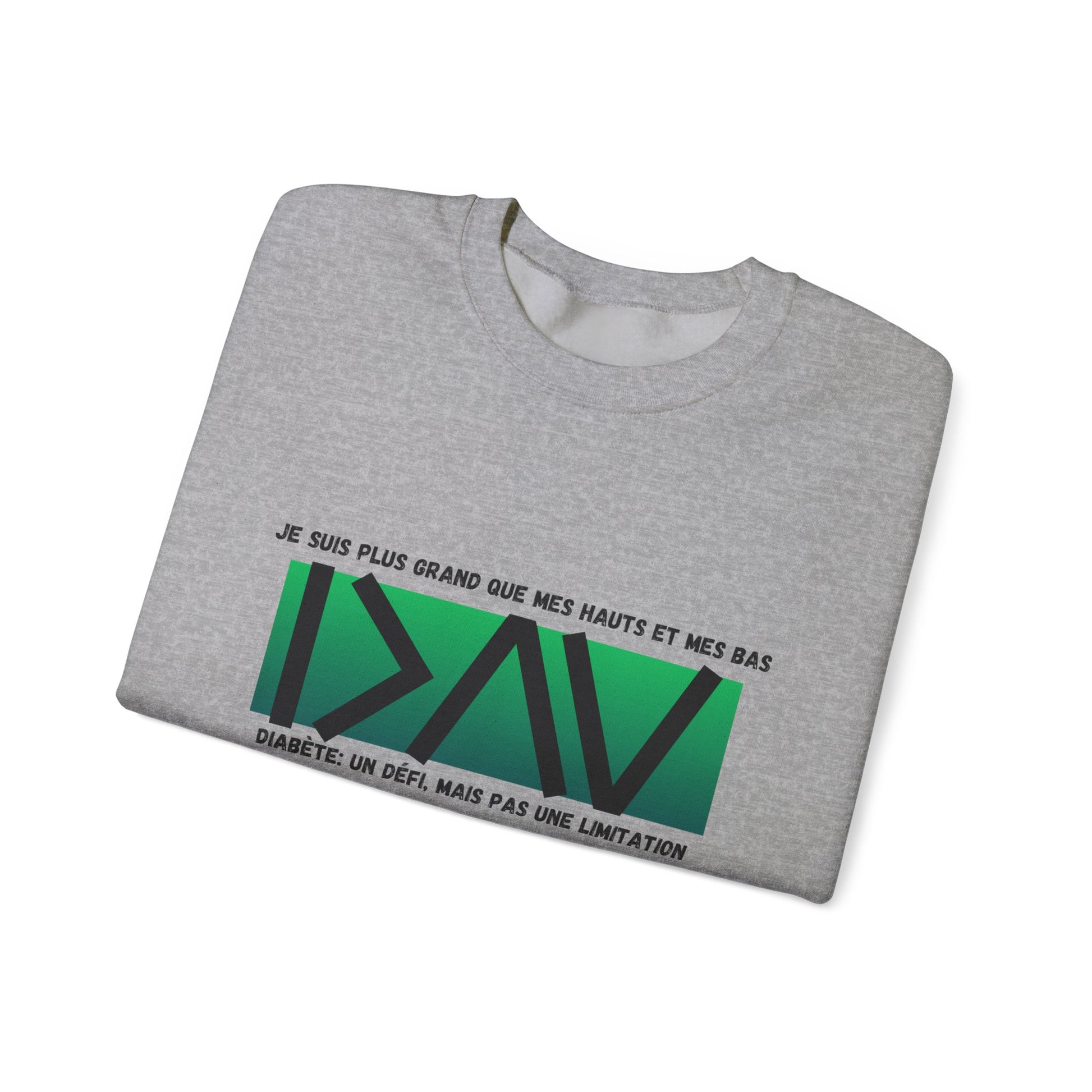 The Diabuddies Store Greater than (French/Green) - Unisex Sweatshirt Greater than (French/Green) - Unisex Sweatshirt: Sometimes, a single symbol says it all. Our Greater Than (French/Green) Unisex Sweatshirt features the powerful ">" symbol, representing