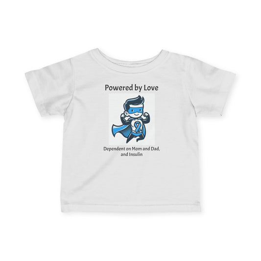 Superhero Powered by Love - Baby Tee The Diabuddies Store T-Shirts $17.82