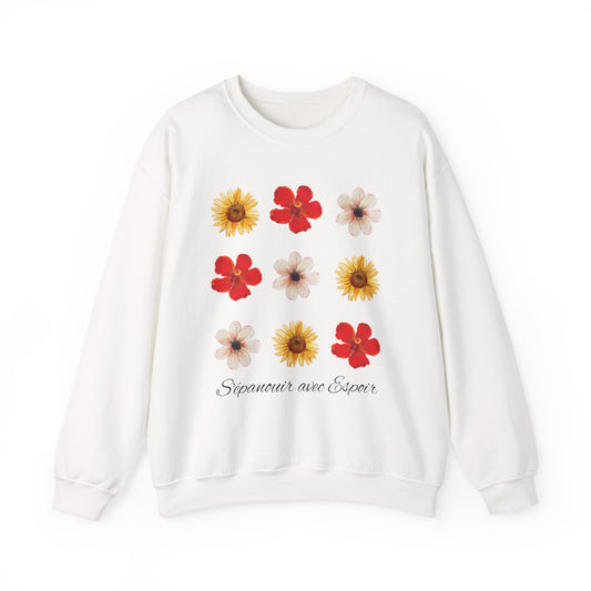 Blossiming with Hope (French) - Unisex Sweatshirt