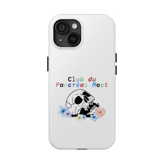 Skull & Flowers, Dead Pancreas Club (French) - Phone Cases The Diabuddies Store Mobile Phone Cases $13.98