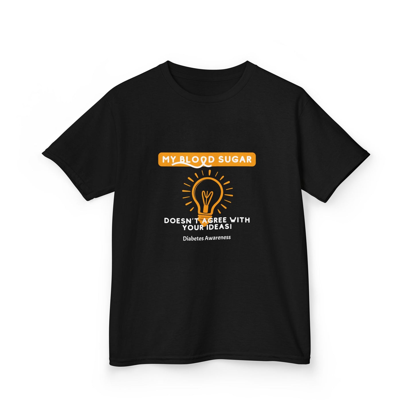 The Diabuddies Store My Blood Sugar Doesn't Agree - Kids Tee My Blood Sugar Doesn't Agree - Kids Tee: A humorous tee for the little warrior in your life. This "My Blood Sugar Doesn't Agree" Kids' Tee is a fun and relatable way to express the daily ups and