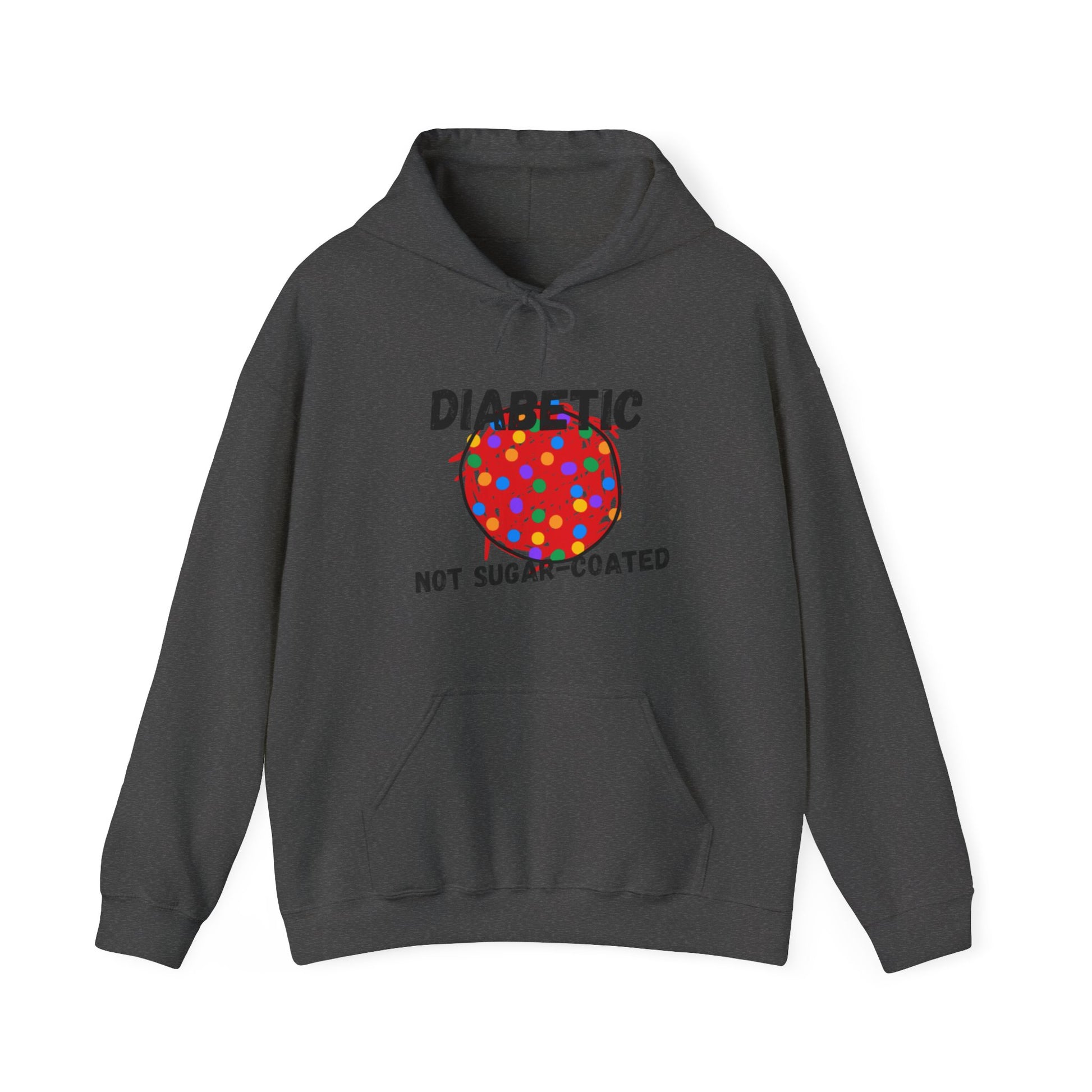 The Diabuddies Store Diabetic, Not Sugar Coated - Unisex Hoodie Diabetic, Not Sugar Coated - Unisex Hoodie: Wear your truth with bold honesty and cozy comfort with "The Diabuddies Store's" "Diabetic, Not Sugar Coated" Unisex Hoodie! This powerful and dire