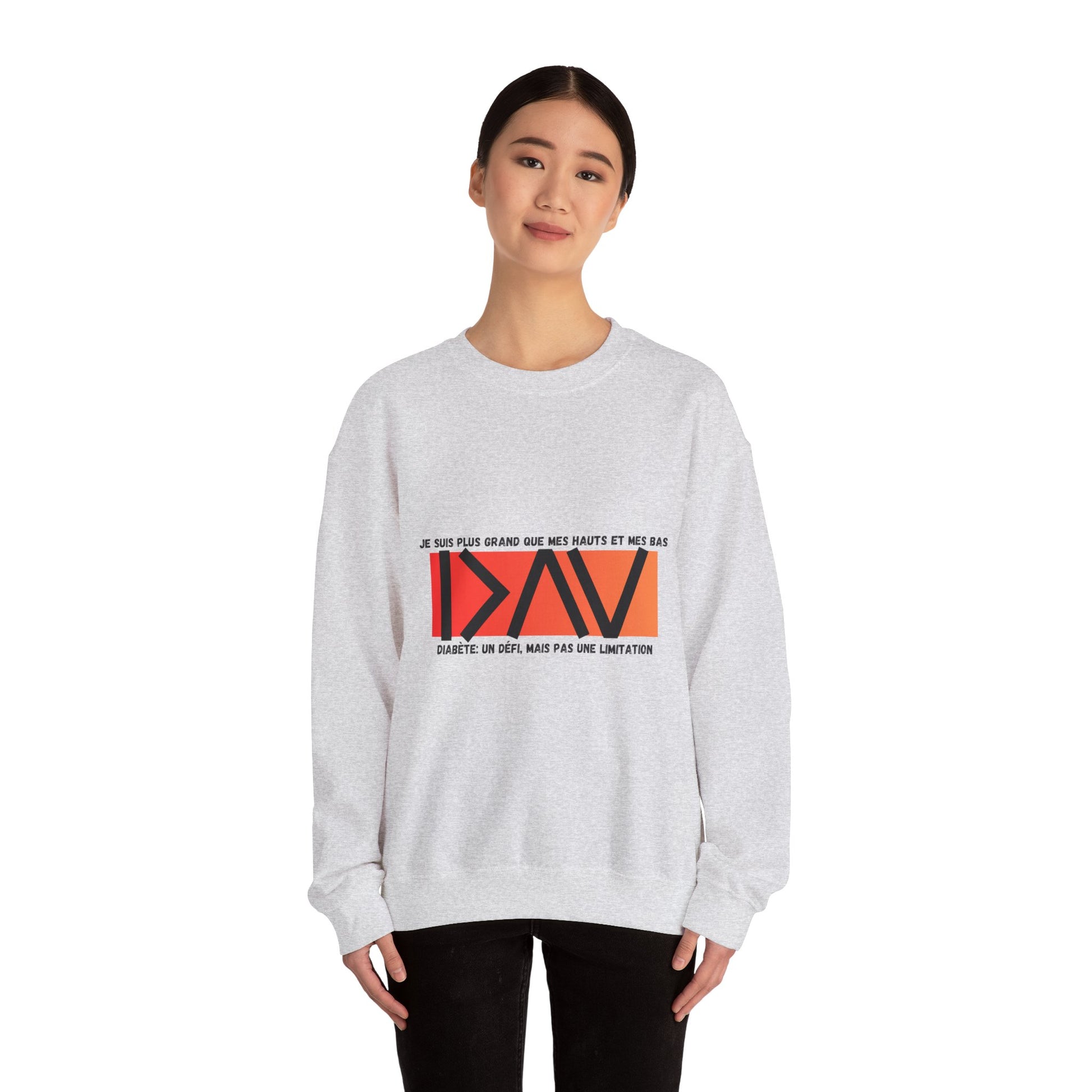 The Diabuddies Store Greater than (French/Orange) - Unisex Sweatshirt Greater than (French/Orange) - Unisex Sweatshirt: Rise above and wrap yourself in strength with the "Greater Than (French/Orange)" Unisex Sweatshirt! $29.49 Sweatshirts Casual Wear,Comf