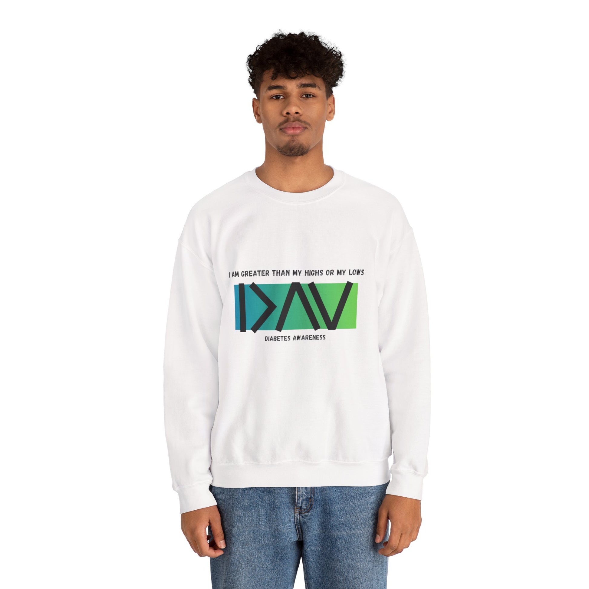 Greater Than My Highs (Green) - Unisex Sweatshirt The Diabuddies Store Sweatshirts $32.95