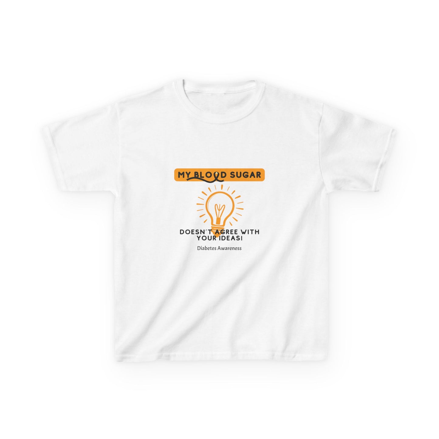 The Diabuddies Store My Blood Sugar Doesn't Agree - Kids Tee My Blood Sugar Doesn't Agree - Kids Tee: A humorous tee for the little warrior in your life. This "My Blood Sugar Doesn't Agree" Kids' Tee is a fun and relatable way to express the daily ups and