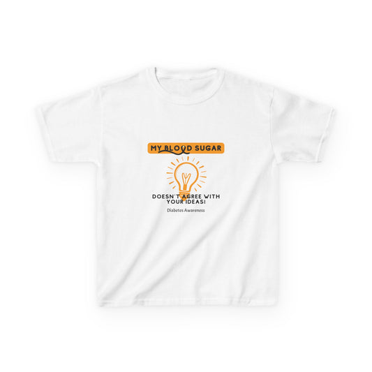 The Diabuddies Store My Blood Sugar Doesn't Agree - Kids Tee My Blood Sugar Doesn't Agree - Kids Tee: A humorous tee for the little warrior in your life. This "My Blood Sugar Doesn't Agree" Kids' Tee is a fun and relatable way to express the daily ups and