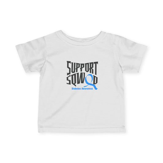 The Diabuddies Store Support Squad - Infant Tee Support Squad - Infant Tee: Show your love for the entire family with the "Support Squad" Infant Tee! Whether they're supporting a sibling, a parent, or a friend, this tee is a heartwarming way to show that