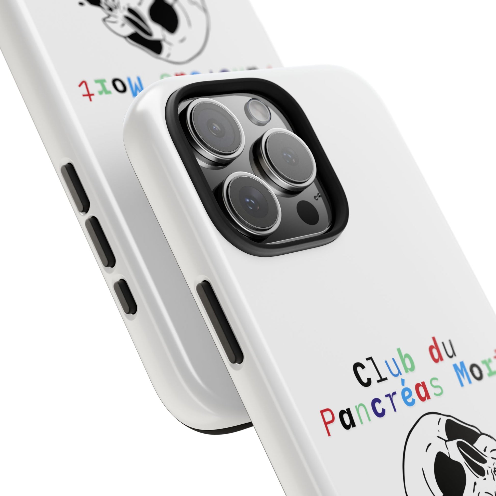Skull & Flowers, Dead Pancreas Club (French) - Phone Cases The Diabuddies Store Mobile Phone Cases $18.23