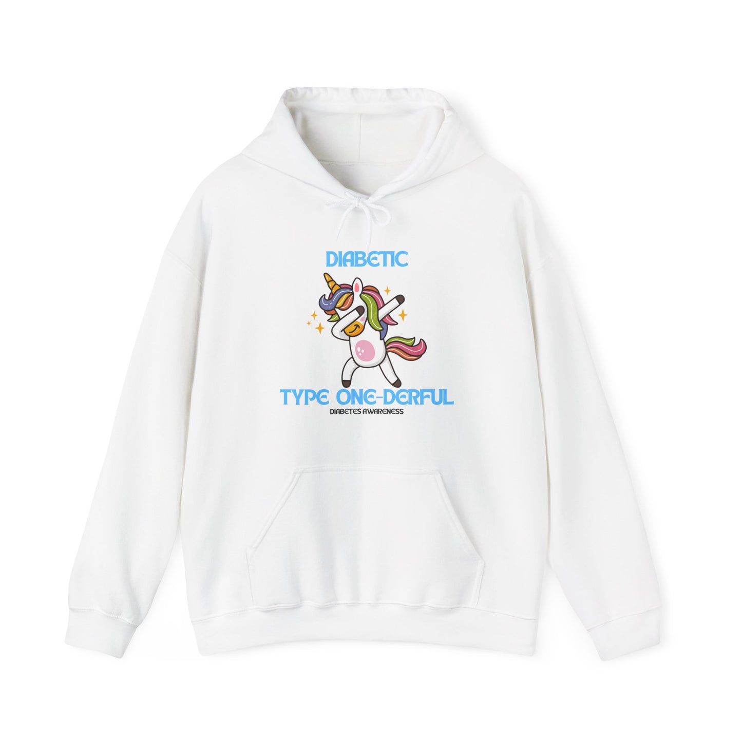 The Diabuddies Store Type One-derful - Unisex Hoodie Type One-derful - Unisex Hoodie: Uniquely Strong, Absolutely Wonderful. Embrace your journey with pride! Our "Type One-derful" tee is a joyful and empowering tribute to everyone living with Type 1 diabe