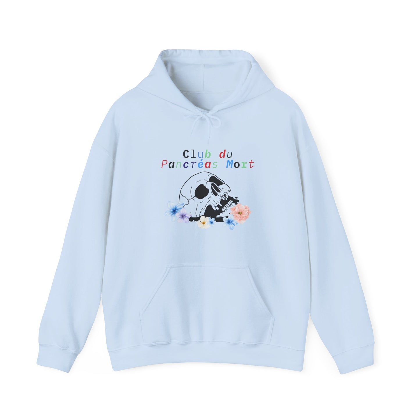 Skull & Flowers, Dead Pancreas Club (French) - Unisex Hoodie The Diabuddies Store Hoodies $32.41