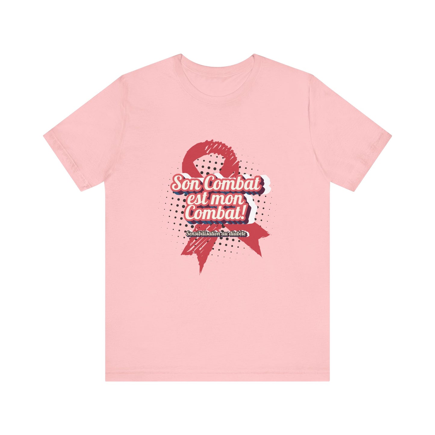 Her Fight is my Fight! (French in Pink) - Unisex Tee The Diabuddies Store T-Shirts $30.27