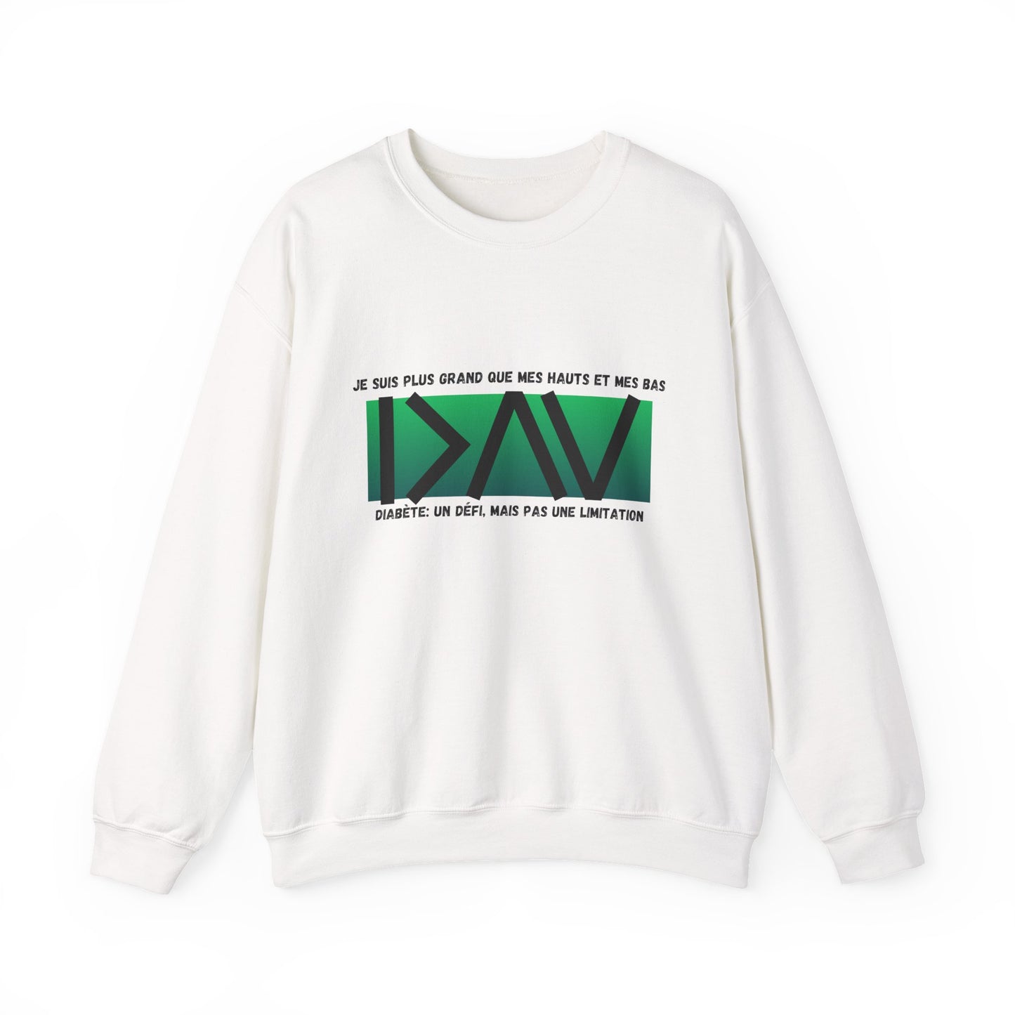 The Diabuddies Store Greater than (French/Green) - Unisex Sweatshirt Greater than (French/Green) - Unisex Sweatshirt: Sometimes, a single symbol says it all. Our Greater Than (French/Green) Unisex Sweatshirt features the powerful ">" symbol, representing