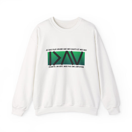 The Diabuddies Store Greater than (French/Green) - Unisex Sweatshirt Greater than (French/Green) - Unisex Sweatshirt: Sometimes, a single symbol says it all. Our Greater Than (French/Green) Unisex Sweatshirt features the powerful ">" symbol, representing