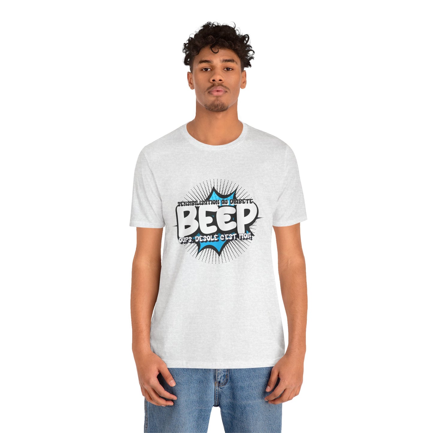 The Diabuddies Store BEEP - Sorry it's me! (French) - Unisex Tee BEEP - Sorry it's me! (French) - Unisex Tee: Always making an entrance? The delightful disruptor! Embrace the constant buzz of life in comfort and style! $30.27 T-Shirts Activewear Clothing,