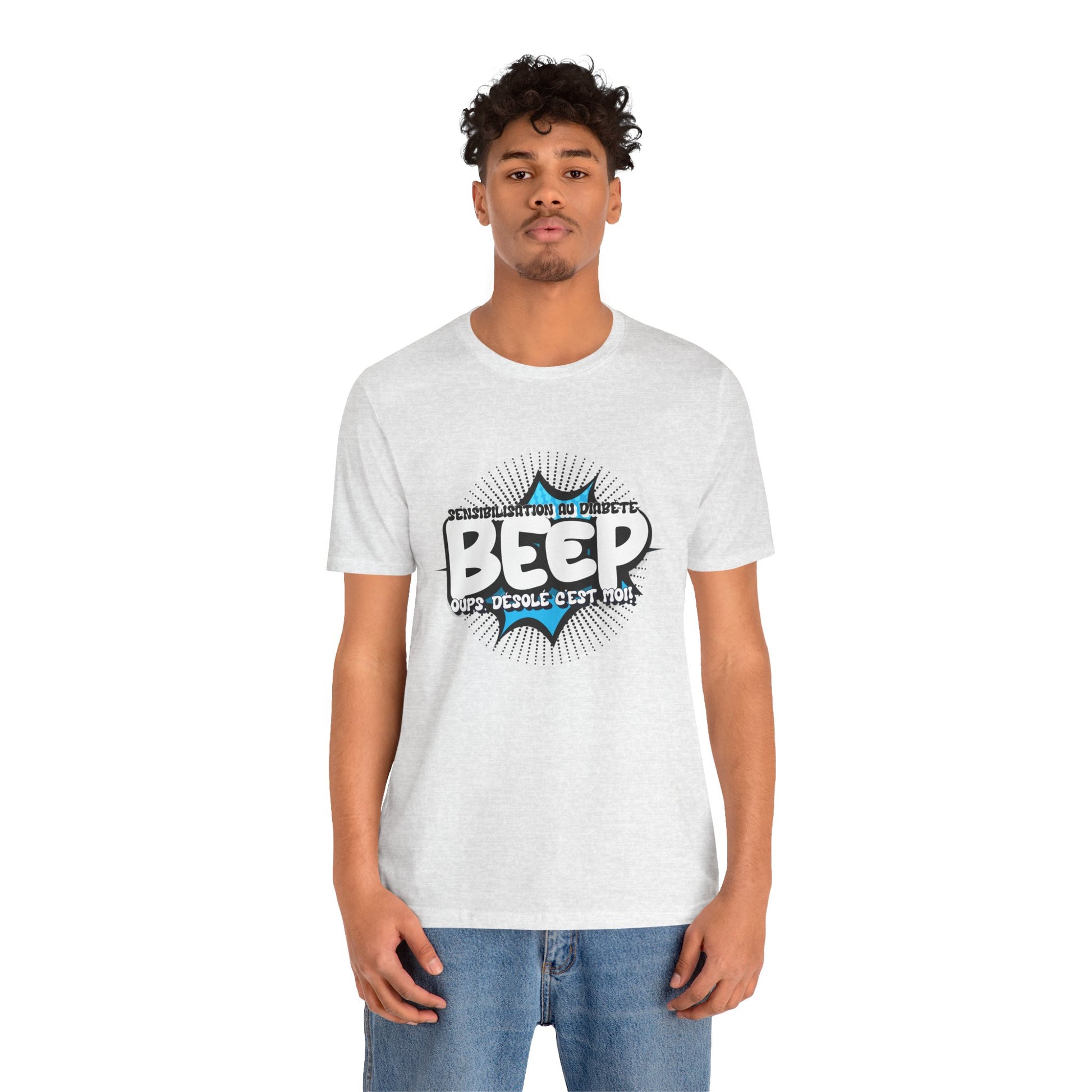 The Diabuddies Store BEEP - Sorry it's me! (French) - Unisex Tee BEEP - Sorry it's me! (French) - Unisex Tee: Always making an entrance? The delightful disruptor! Embrace the constant buzz of life in comfort and style! $30.27 T-Shirts Activewear Clothing,