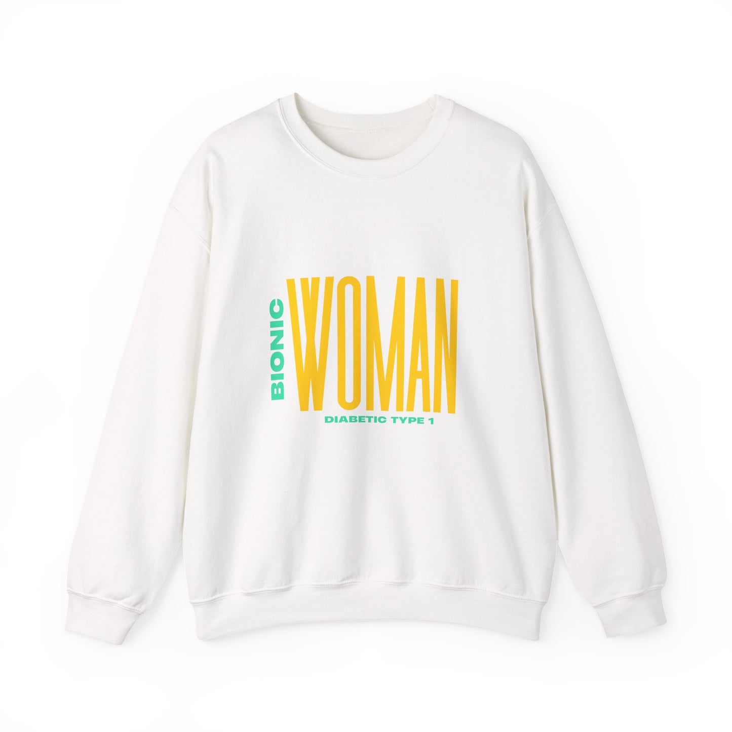 The Diabuddies Store Bionic Woman (Diabetes) - Unisex Sweatshirt Bionic Woman (Diabetes) - Unisex Sweatshirt: Unleash your inner Bionic strength! This Unisex Sweatshirt is a powerful statement of resilience, strength, and modern-day heroism for anyone liv