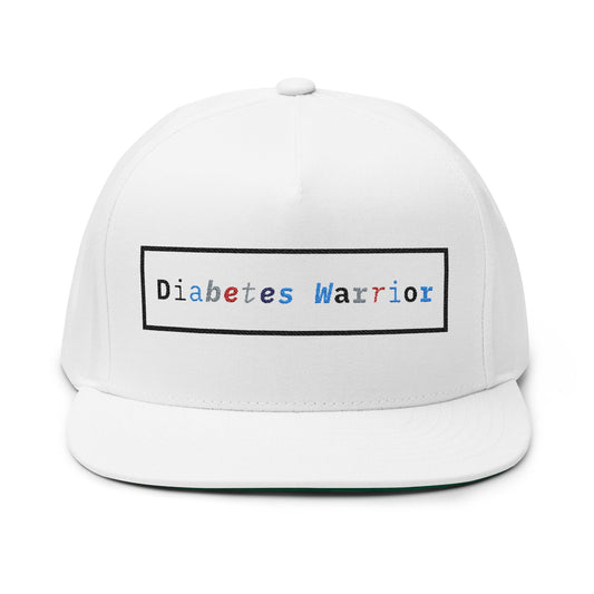 Diabetes Warrior - Flat Bill Cap The Diabuddies Store Flat Caps $30.63