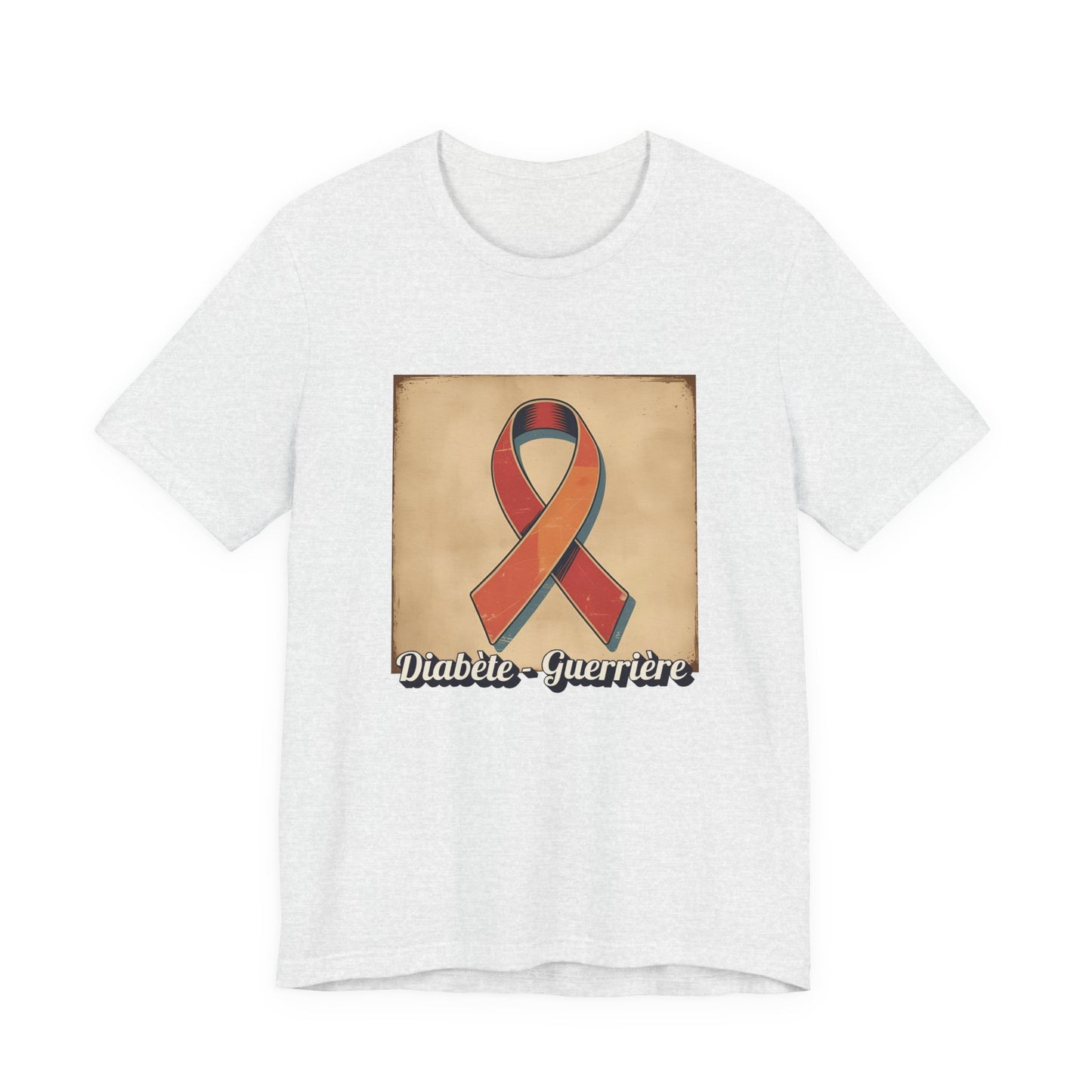 Diabetes Warrior, Retro Style (French/Guerrière) Unisex Tee The Diabuddies Store T-Shirts $22.50