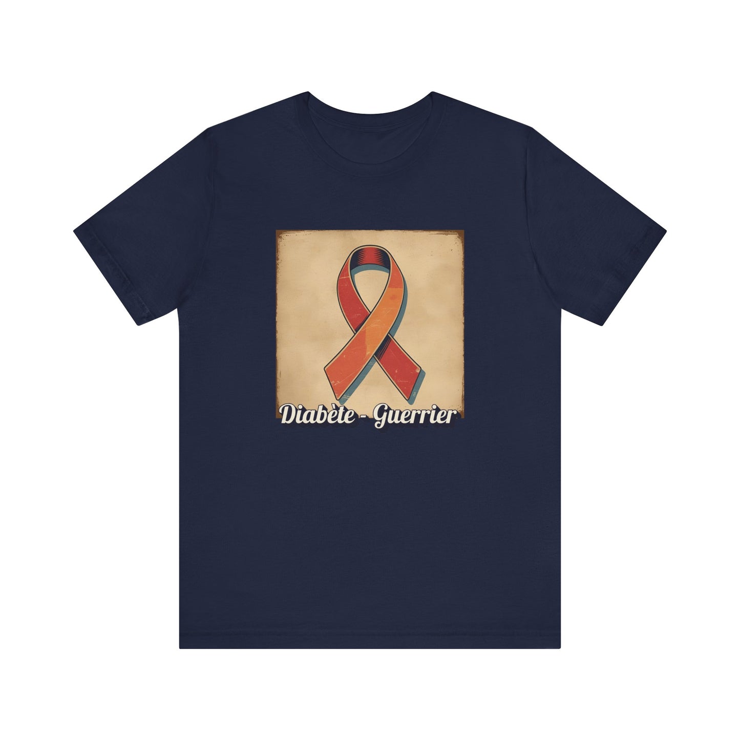 Diabetes Warrior, Retro Style (French/Guerrier) Unisex Tee The Diabuddies Store T-Shirts $30.27