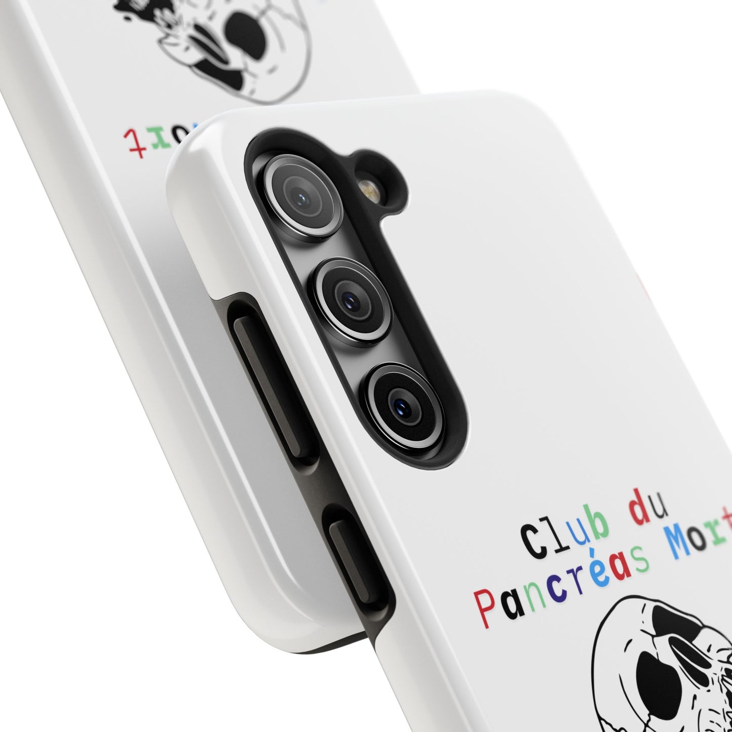 Skull & Flowers, Dead Pancreas Club (French) - Phone Cases The Diabuddies Store Mobile Phone Cases $18.23