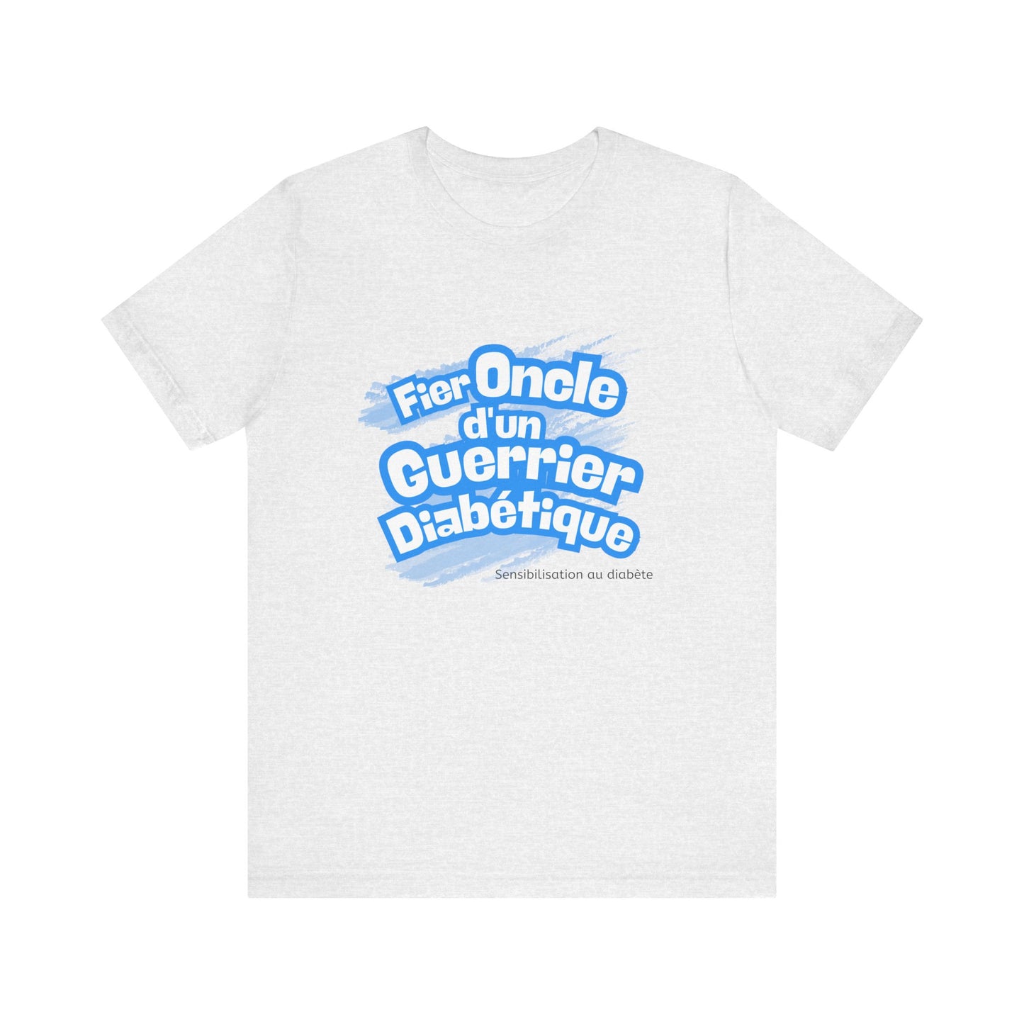 Proud Uncle of Diabetic Warrior (French/Nephew) - Unisex Tee The Diabuddies Store T-Shirts $22.50
