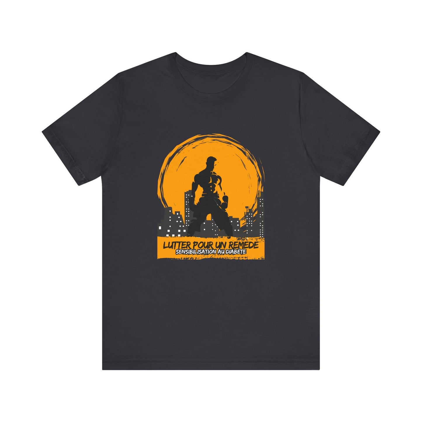 The Diabuddies Store Fighting for a Cure (French) - Unisex Tee Fighting for a Cure (French) - Unisex Tee: Make a statement that matters with this French Unisex Tee. This comfortable and versatile shirt is a powerful way to raise awareness and spark conver