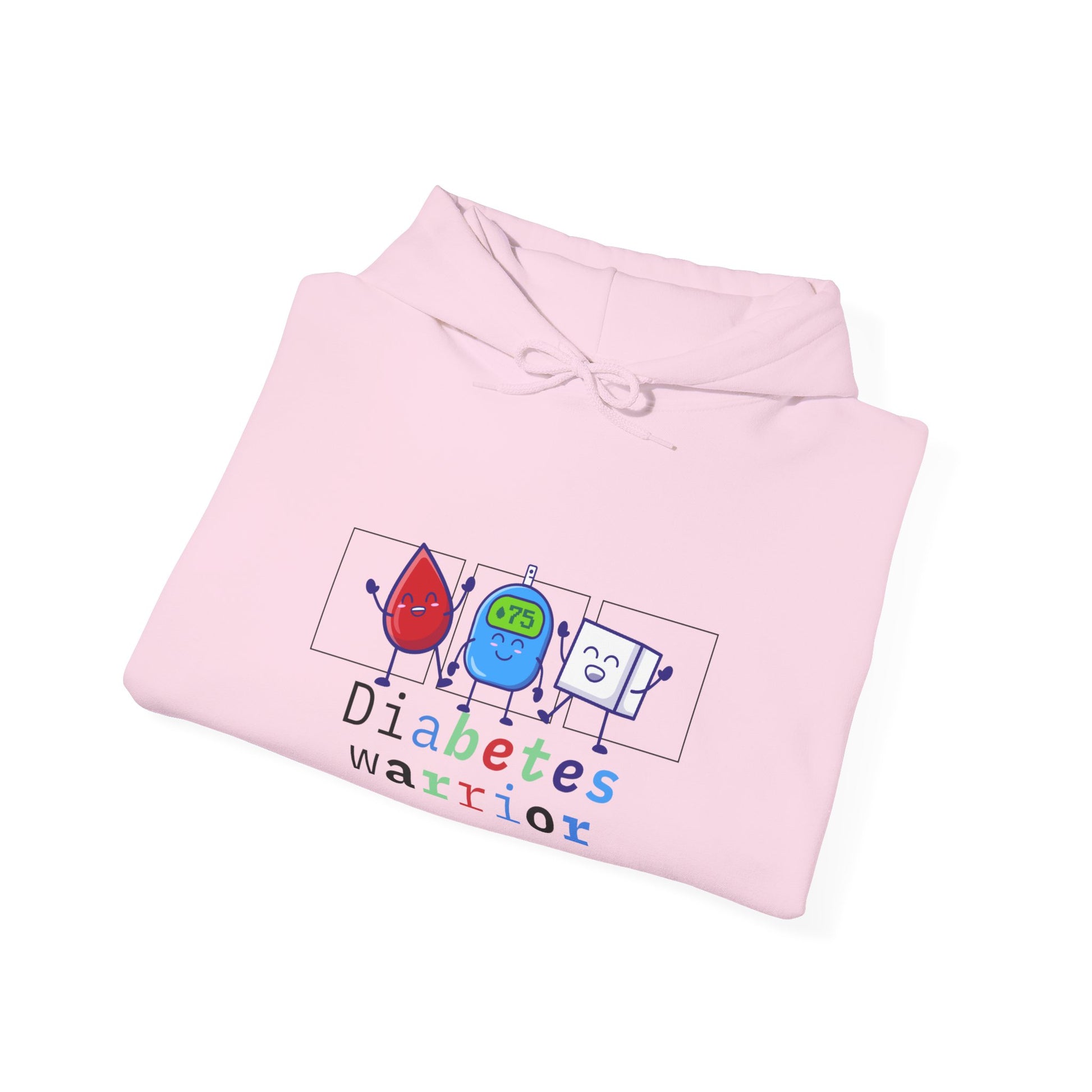 The Diabuddies Store Diabetes Warrior (w/Icons) - Unisex Hoodie Diabetes Warrior (w/Icons) - Unisex Hoodie: Unleash the hero within! This dynamic and cozy "Diabetes Warrior (w/Icons)" Unisex Hoodie celebrates the incredible strength and resilience of thos
