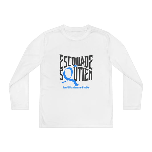 The Diabuddies Store Diabetes Support Squad (French) - Long-sleeved Youth Tee Diabetes Support Squad (French) - Long-sleeved Youth Tee: Unite against diabetes with the Diabetes Support Squad Kids' Tee! This super-soft long-sleeved Tee is perfect for littl