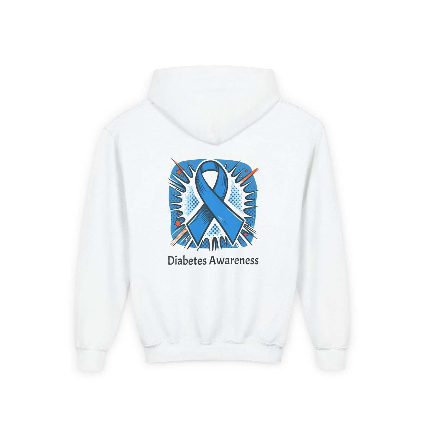 Diabetes Awareness Blue Ribbon - Youth Hoodie