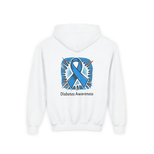 Diabetes Awareness Blue Ribbon - Youth Hoodie