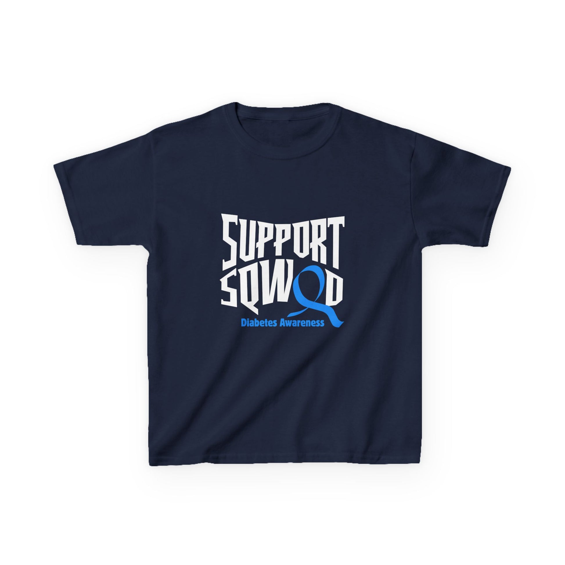 The Diabuddies Store Diabetes Support Squad - Kids Tee Diabetes Support Squad - Kids Tee: Unite against diabetes with the Diabetes Support Squad Kids' Tee! This super-soft t-shirt is perfect for little heroes showing their support for a loved one with typ