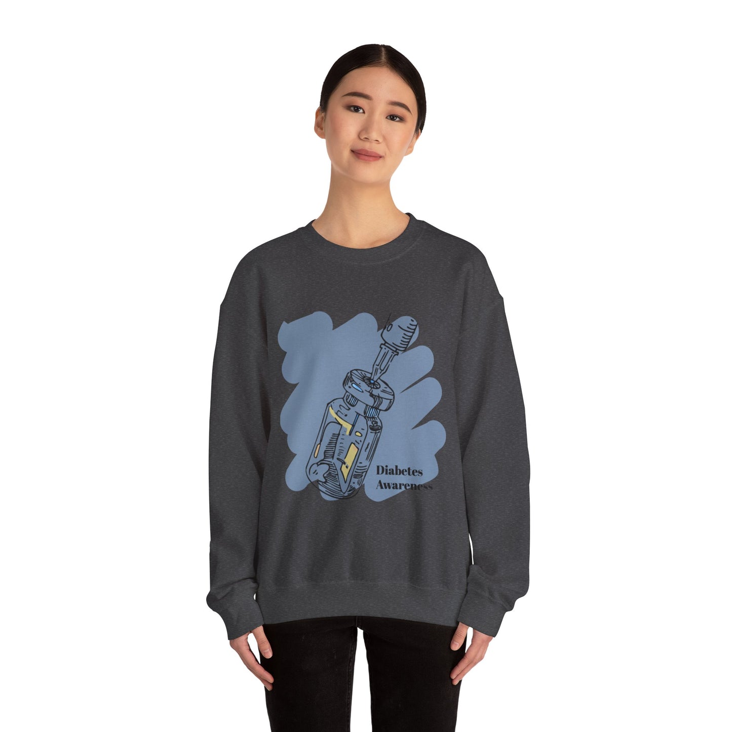The Diabuddies Store Diabetes Awareness, Insulin Vial - Unisex Sweatshirt Diabetes Awareness, Insulin Vial - Unisex Sweatshirt: A symbol of life, a statement of awareness. Our Sweatshirt is designed to spark conversations and spread vital understanding. S