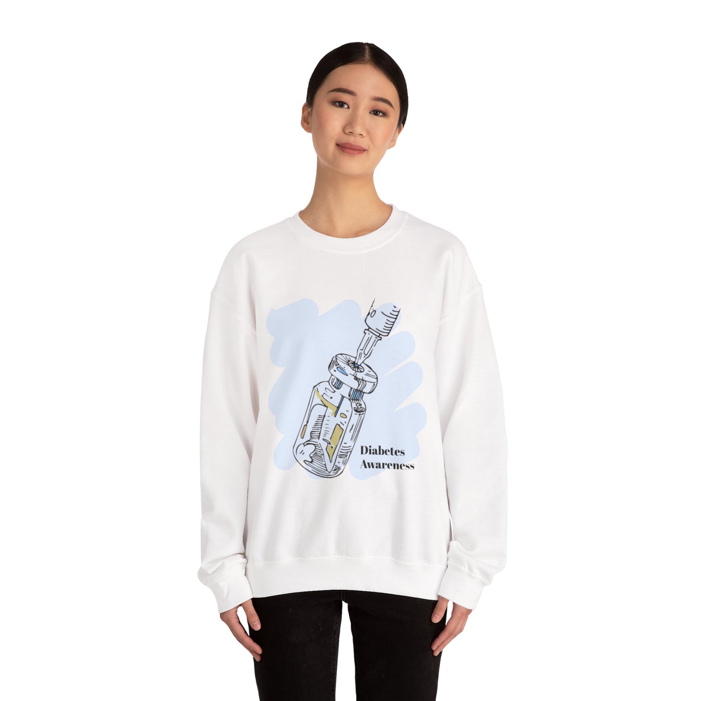 The Diabuddies Store Diabetes Awareness, Insulin Vial - Unisex Sweatshirt Diabetes Awareness, Insulin Vial - Unisex Sweatshirt: A symbol of life, a statement of awareness. Our Sweatshirt is designed to spark conversations and spread vital understanding. S