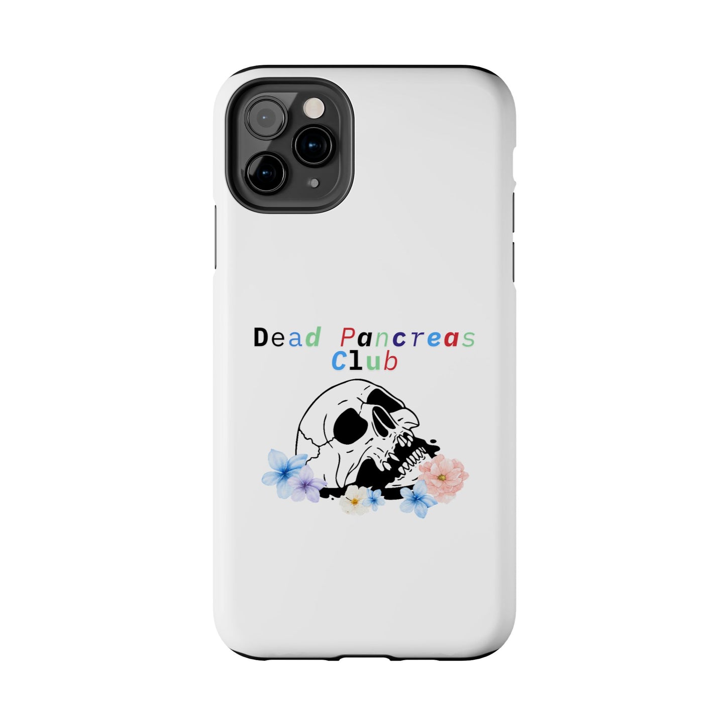 Skull & Flowers Dead Pancreas Club - Phone Case The Diabuddies Store Mobile Phone Cases $18.23