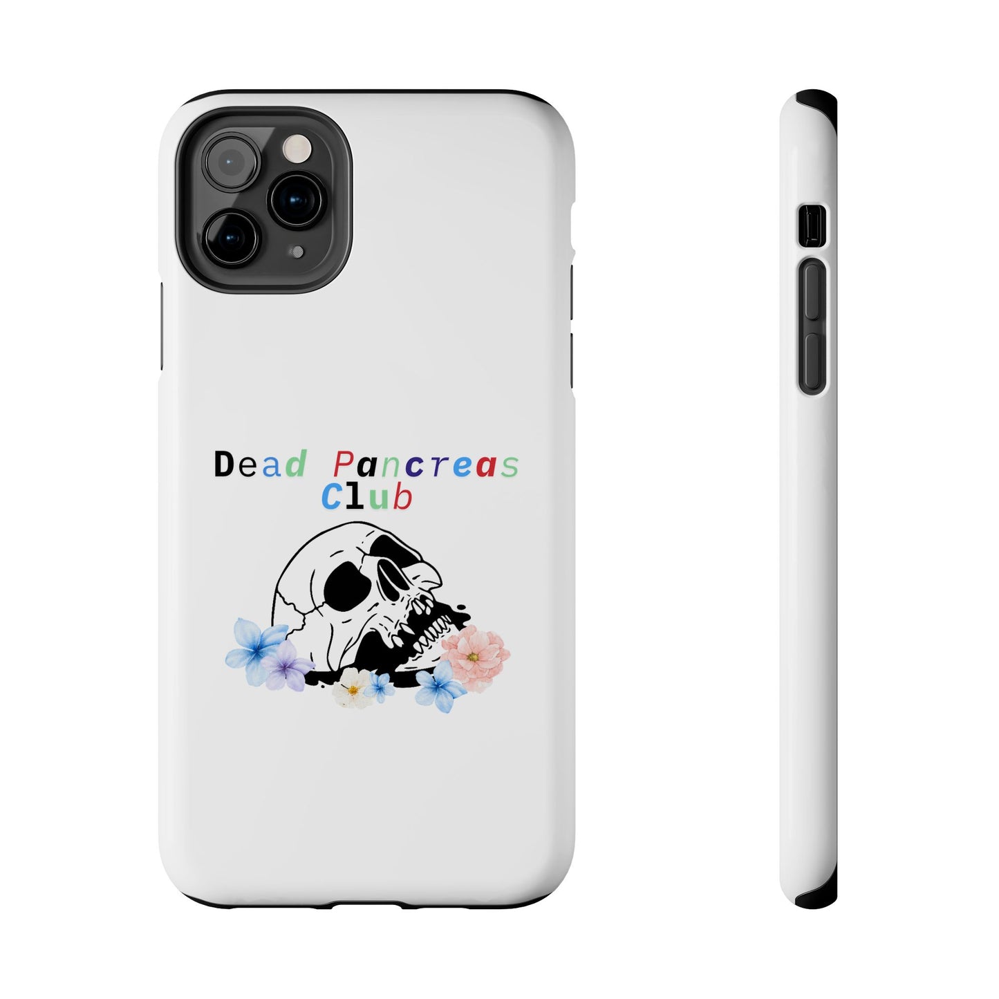 Skull & Flowers Dead Pancreas Club - Phone Case The Diabuddies Store Mobile Phone Cases $18.23