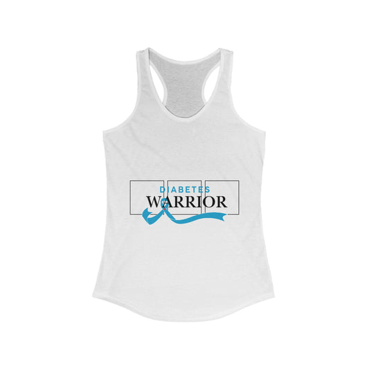 Diabetes Warrior & Blue Ribbon - Racerback Tank The Diabuddies Store Tank Tops $19.96