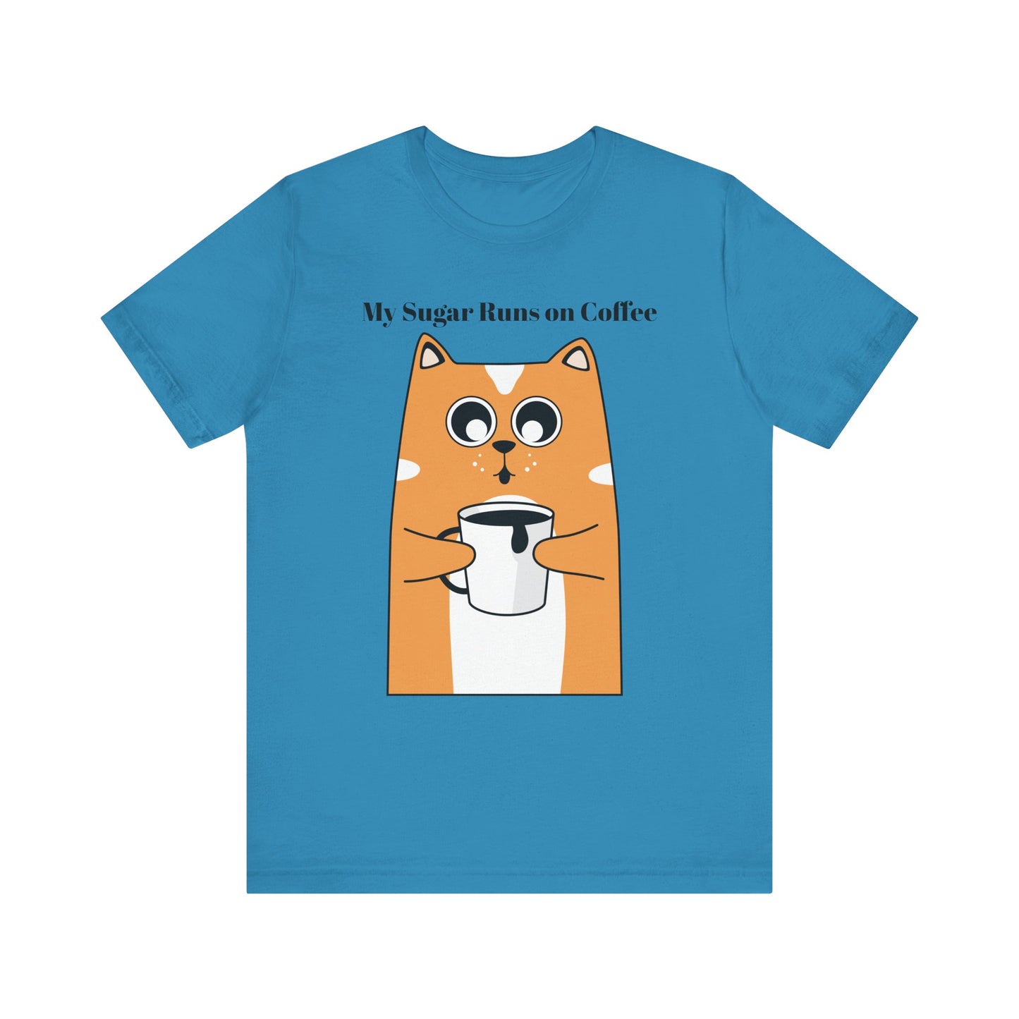Sugar Runs on Coffee - Unisex Tee The Diabuddies Store T-Shirts $24.25