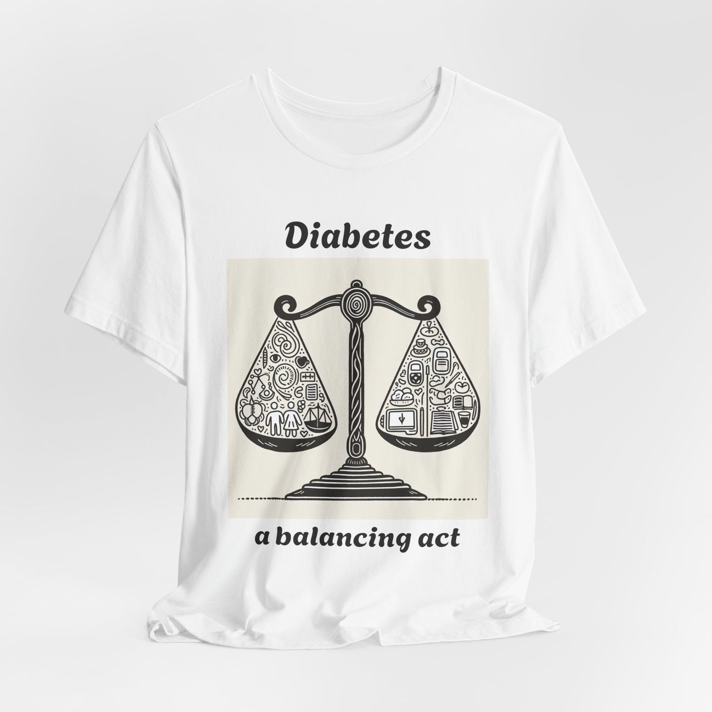 Diabetes Balancing Act - Unisex Tee The Diabuddies Store T-Shirts $24.25