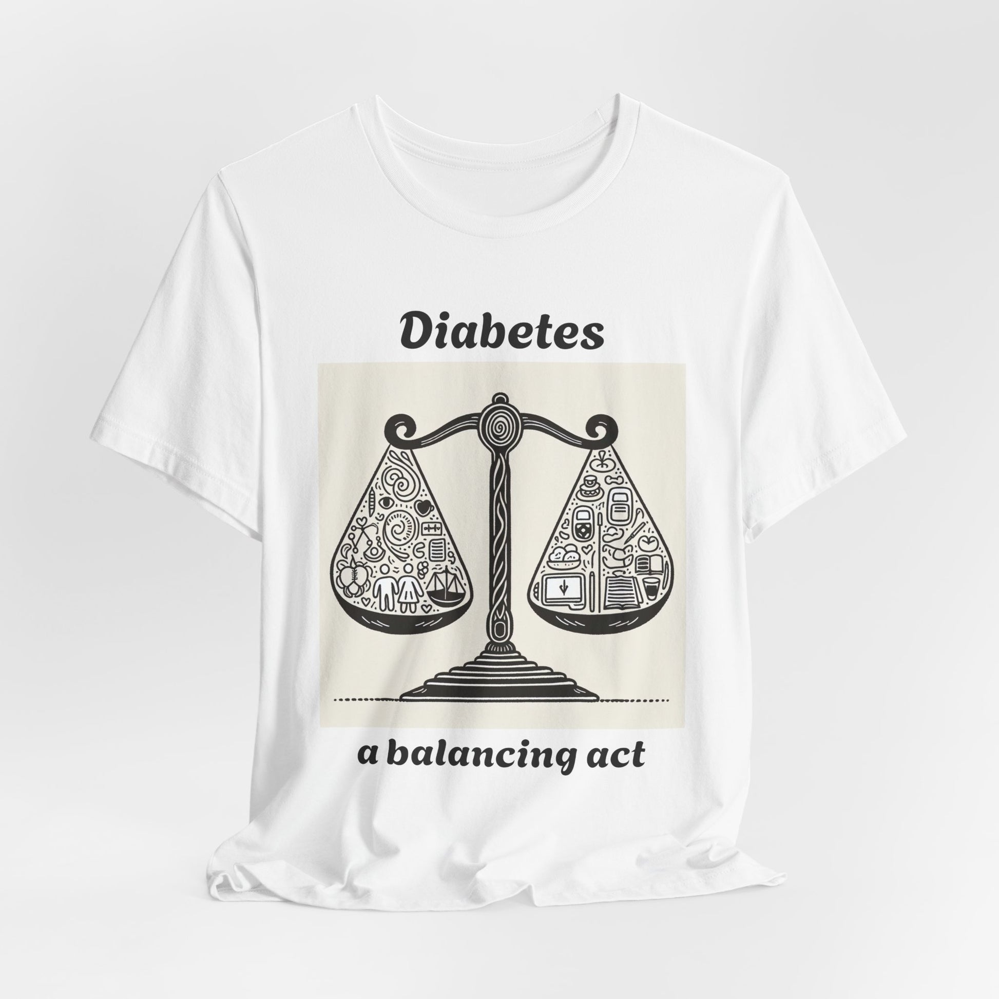 Diabetes Balancing Act - Unisex Tee The Diabuddies Store T-Shirts $24.25
