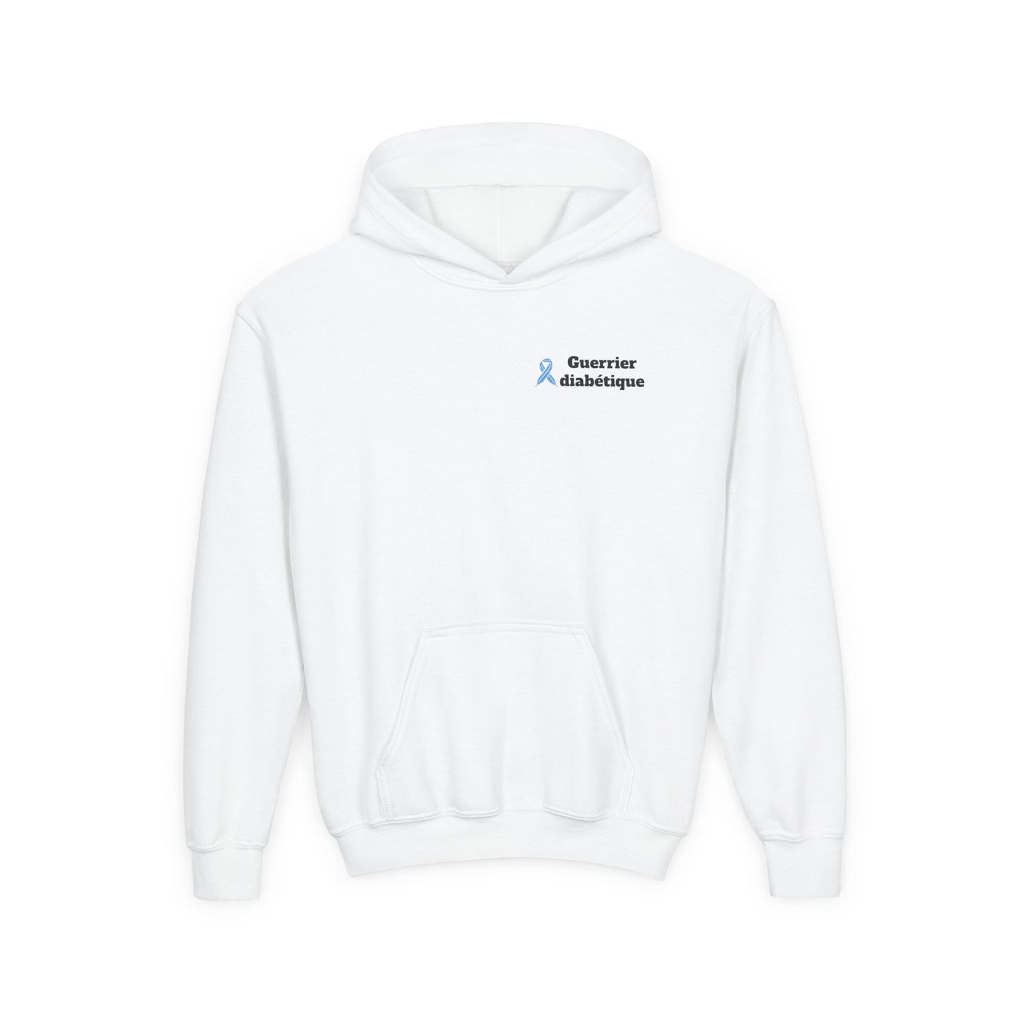 The Diabuddies Store Never Give Up French - Youth Hoodie Never Give Up French - Youth Hoodie: A powerful statement for the young warriors of the diabetes community. This French "Ne jamais lâcher" hoodie is the perfect way to share a message of strength, r