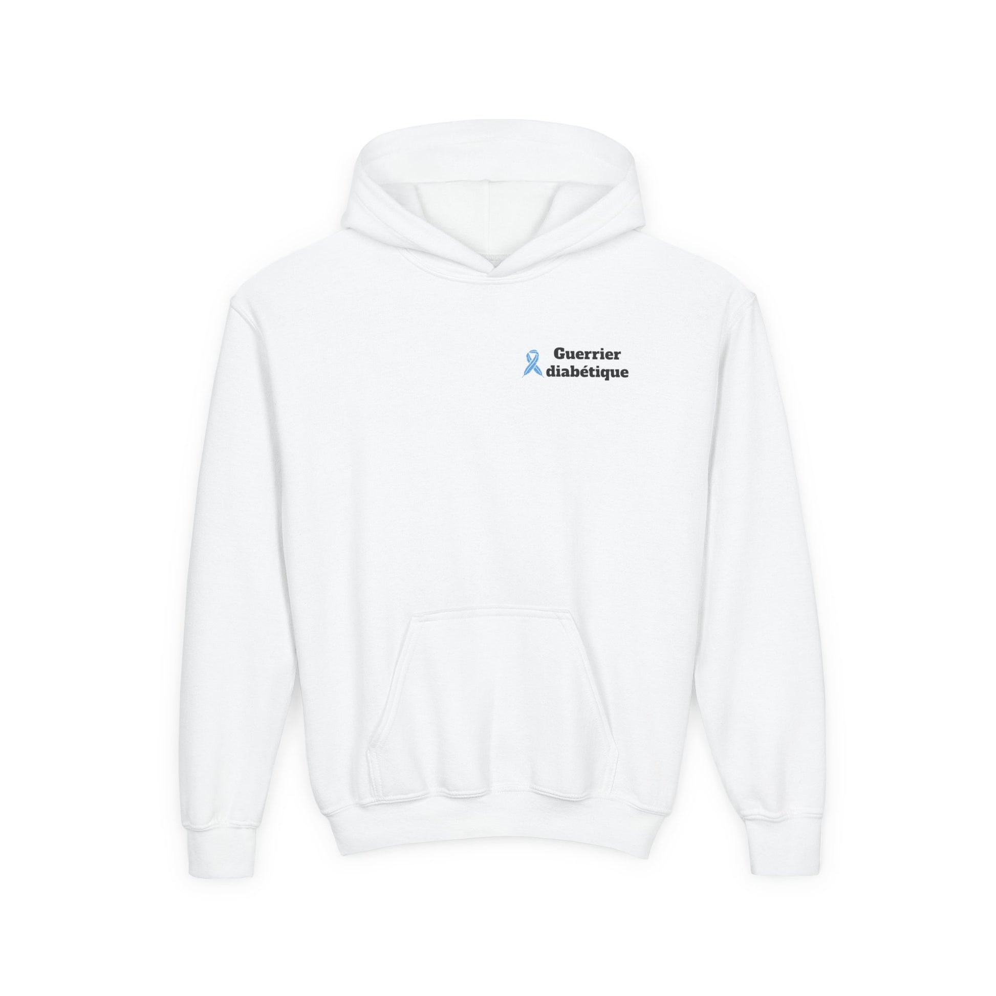 The Diabuddies Store Never Give Up French - Youth Hoodie Never Give Up French - Youth Hoodie: A powerful statement for the young warriors of the diabetes community. This French "Ne jamais lâcher" hoodie is the perfect way to share a message of strength, r