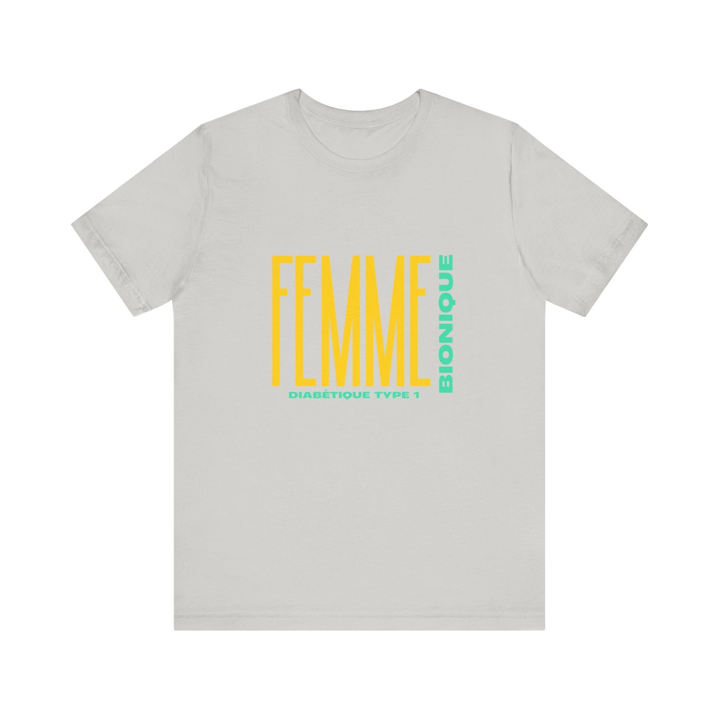 The Diabuddies Store Bionic Woman (French) - Unisex Tee Bionic Woman (French) - Unisex Tee: Unleash your inner Bionic strength! This Unisex Tee is a powerful statement of resilience, strength, and modern-day heroism for anyone living with Type 1 Diabetes.