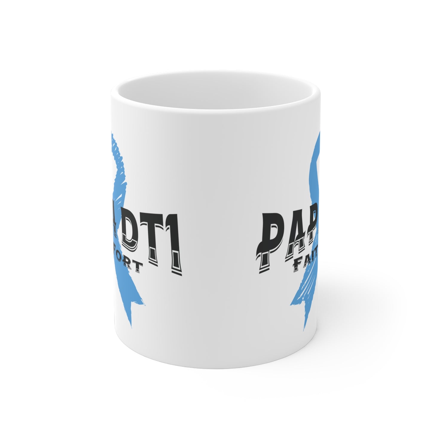 The Diabuddies Store DT1 Dad, Made Strong (French) - Mug 11oz DT1 Dad, Made Strong (French) - Mug 11oz: Celebrate the incredible strength of Type 1 dads with our "DT1 Papa, Fait Fort" (DT1 Dad, Made Strong) 11oz ceramic mug. It's a daily tribute to their