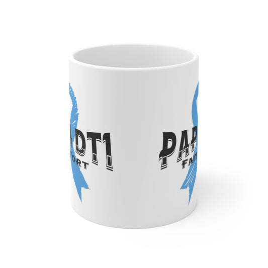 The Diabuddies Store DT1 Dad, Made Strong (French) - Mug 11oz DT1 Dad, Made Strong (French) - Mug 11oz: Celebrate the incredible strength of Type 1 dads with our "DT1 Papa, Fait Fort" (DT1 Dad, Made Strong) 11oz ceramic mug. It's a daily tribute to their