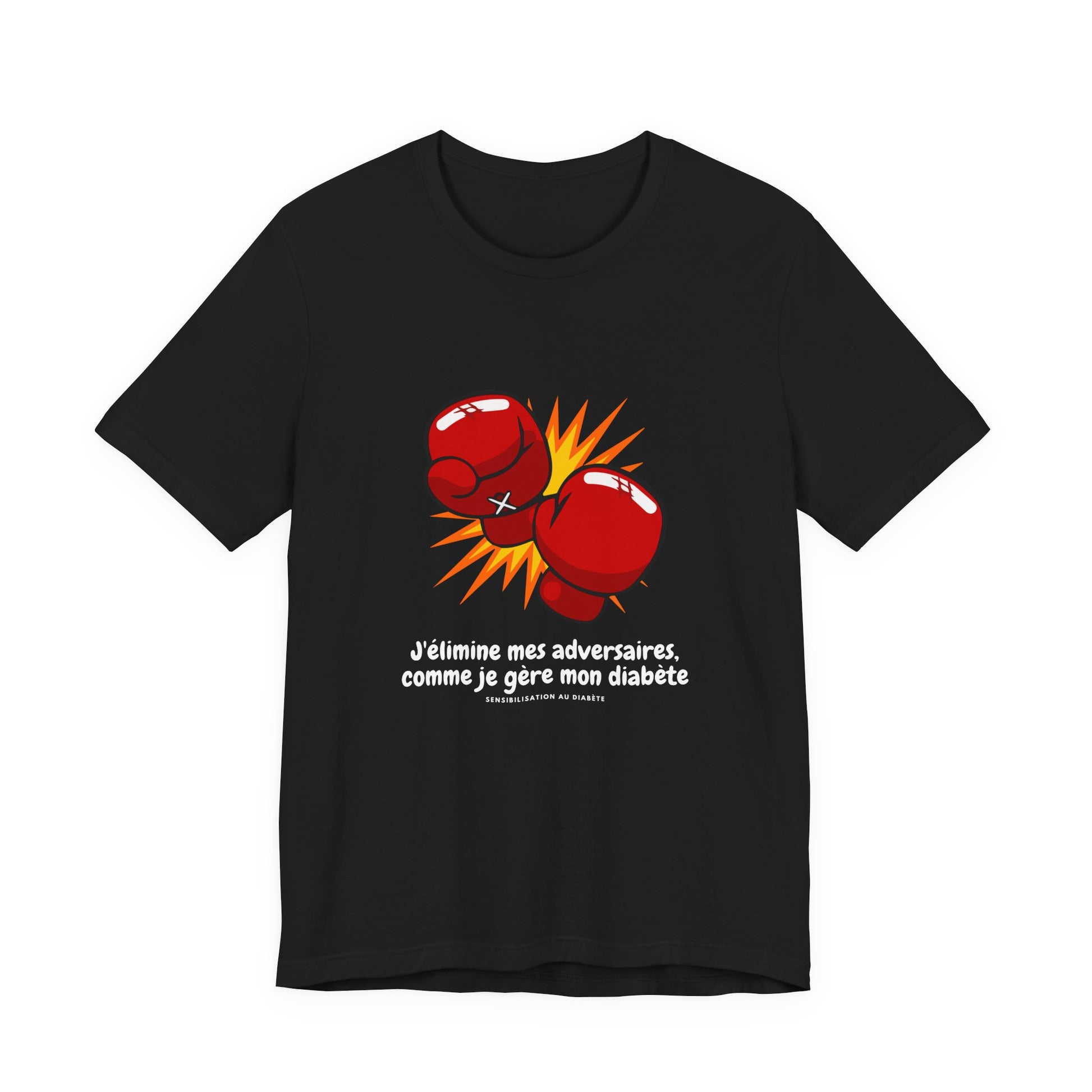 Diabetes & Boxing (French)- Unisex Tee The Diabuddies Store T-Shirts $22.50