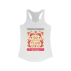 The Diabuddies Store Go with the Flow (diabetes) - Racerback Tank Go with the Flow (diabetes) - Racerback Tank: Engineered for those who live with a pump and CGM, this tank ensures your devices are always within reach and comfortably secure, letting you m