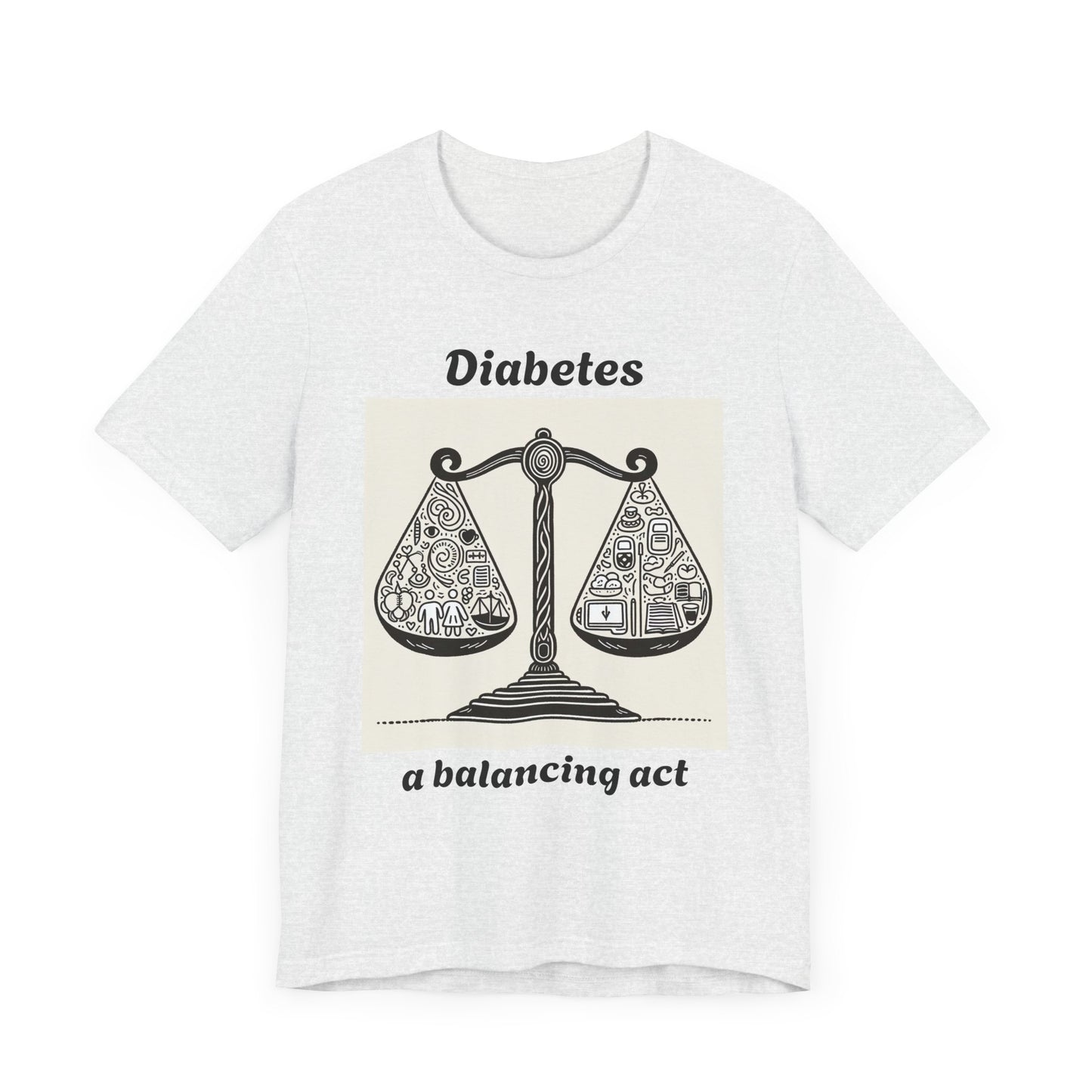 Diabetes Balancing Act - Unisex Tee The Diabuddies Store T-Shirts $24.25