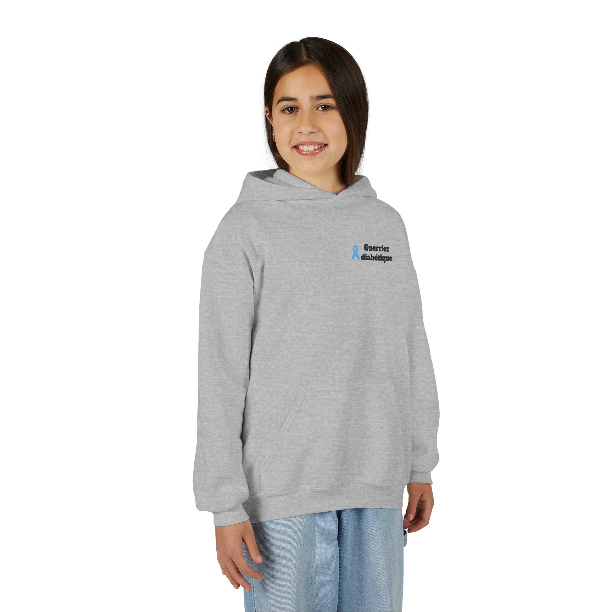 The Diabuddies Store Never Give Up French - Youth Hoodie Never Give Up French - Youth Hoodie: A powerful statement for the young warriors of the diabetes community. This French "Ne jamais lâcher" hoodie is the perfect way to share a message of strength, r