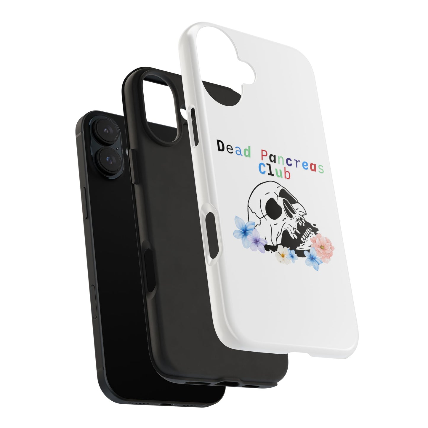 Skull & Flowers Dead Pancreas Club - Phone Case The Diabuddies Store Mobile Phone Cases $18.23